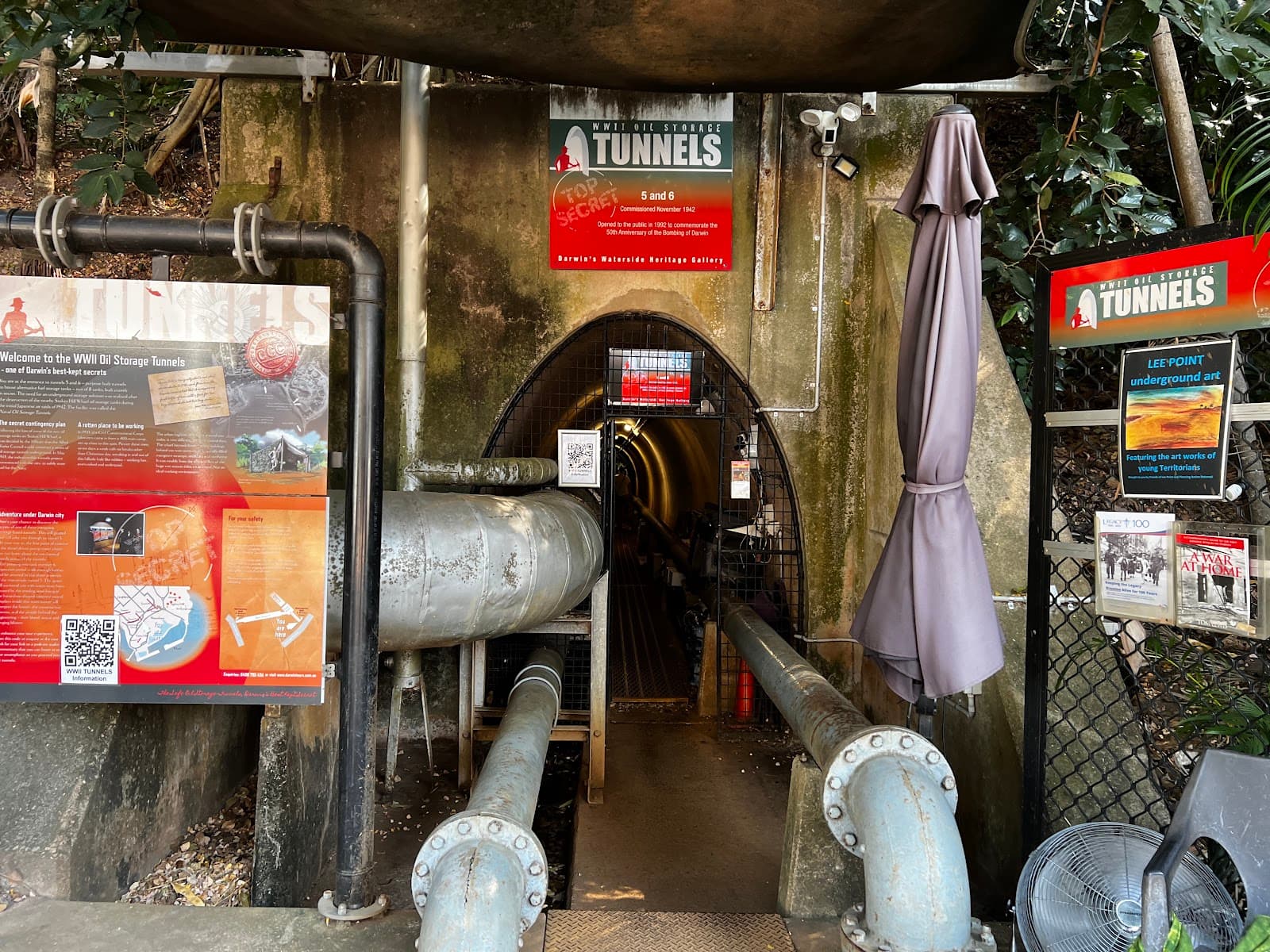 Darwin Museum Underground WWII Oil Storage Tunnels — Waterfront, Darwin