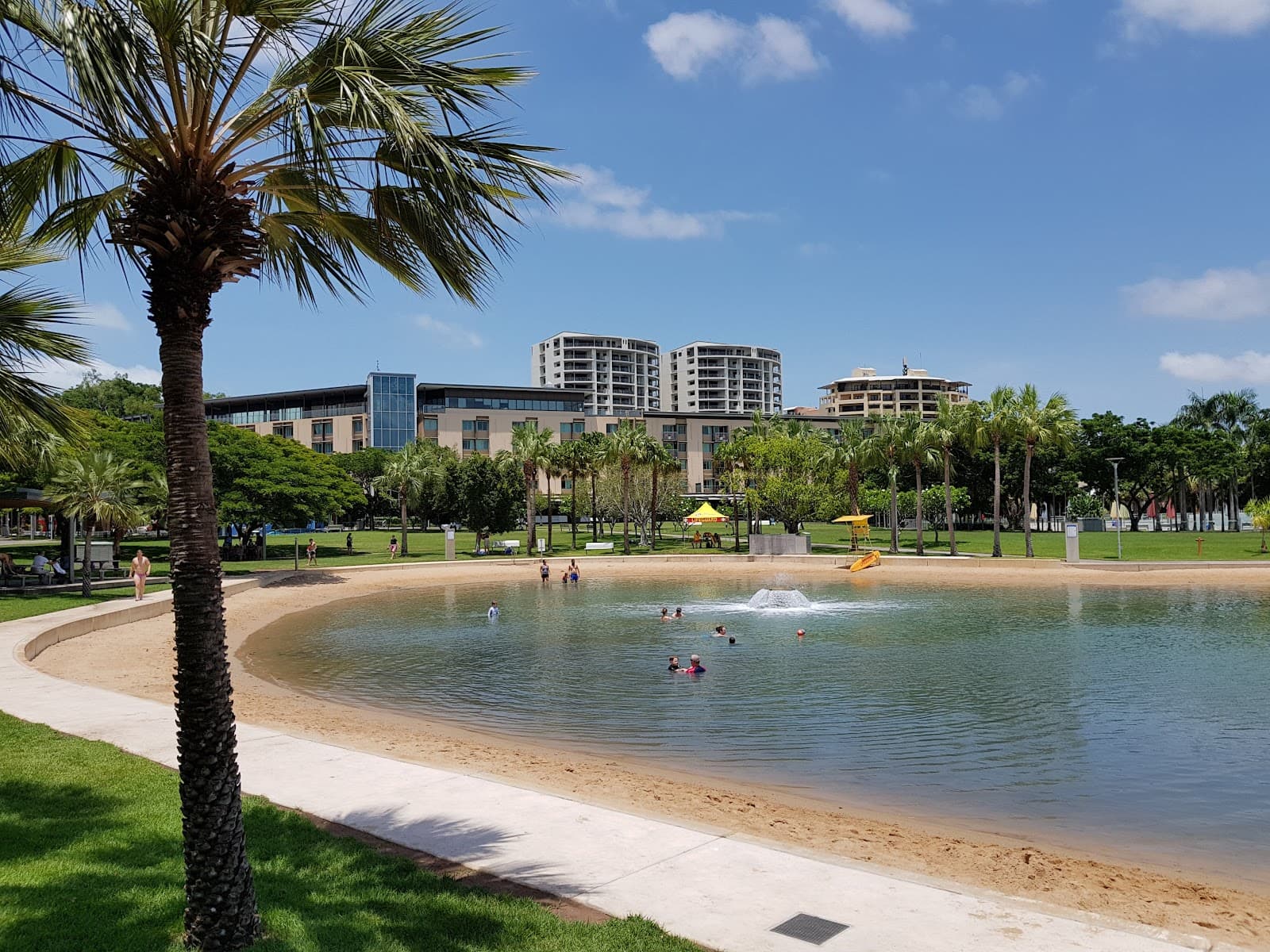 Artificial and public beach — Cullen Bay, Darwin