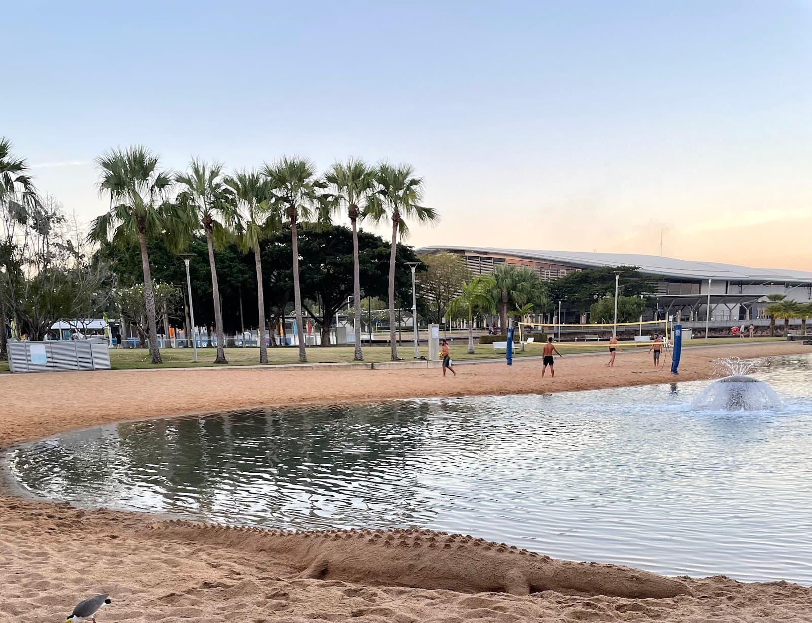 Artificial and public beach — Cullen Bay, Darwin
